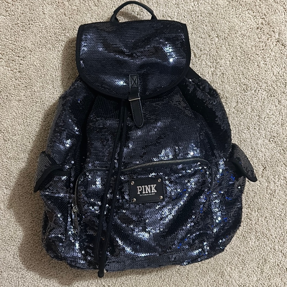 Gorgeous sparkly Navy backpack with full sequins